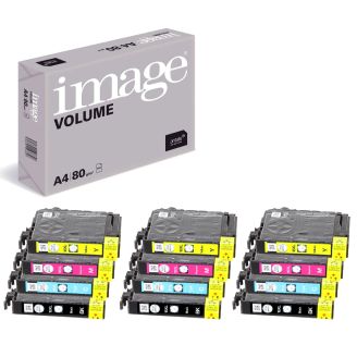 Epson Ink 18xl Multipack Replacement with Free Paper (T1816 Daisy) - 12 Pack