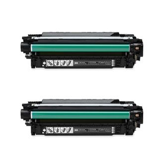 Compatible High Capacity HP 504X Black Toner Cartridge (CE250X) - 2 Pack