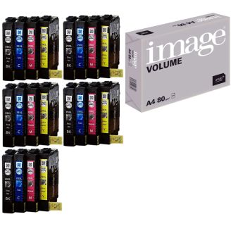 Epson 29xl Ink Replacement with Free Paper (Strawberry) - 20 Pack