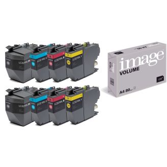 Brother LC3219XL Ink Cartridges Replacement with Free Paper - 8 Pack