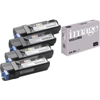 Dell 593-102 Toner Cartridges Multipack Replacement with Free Paper (1320C)