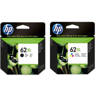 Original High Capacity HP 62XL Multipack Ink Cartridges
