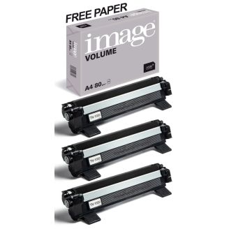 Compatible Brother TN1050 Toner Cartridges 3 Pack with Free Paper (High Capacity)