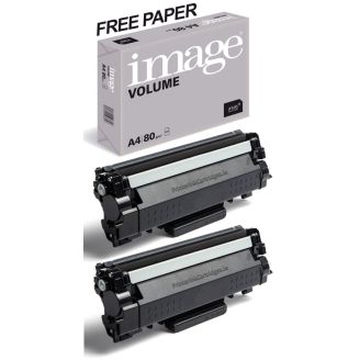 Brother TN2420 Toner Cartridge Black Replacement with Free Paper (High Capacity) - 2 Pack
