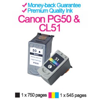 Compatible Canon PG50 / CL51 - 2 Pack