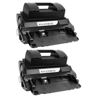 Compatible HP 81X Black Toner Cartridge (CF281X) - 2 Pack