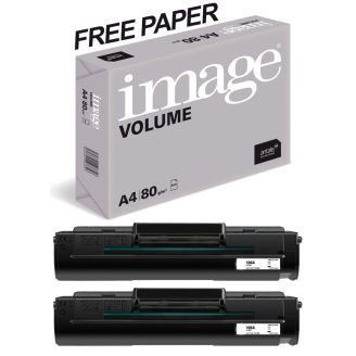 Compatible HP 106A Toner Cartridges with Free Paper (W1106A) - 2 Pack