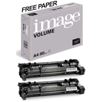 HP 26A Toner Cartridge Replacement with Free Paper (CF226A) - 2 Pack