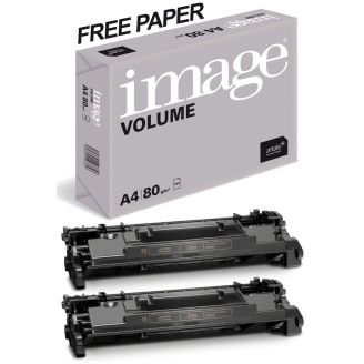 HP 26X Toner Cartridge Replacement with Free Paper (CF226X) - 2 Pack