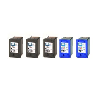 HP 21 / 22 Ink Cartridges Refill Multipack - 6 Pack