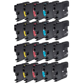 Compatible Multipack Brother LC980 / LC1100 Ink Cartridges - 20 pack