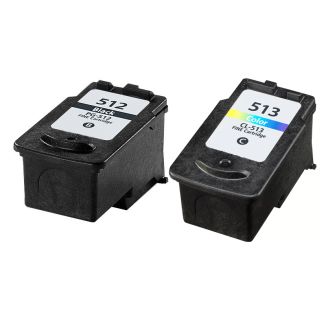 Replacement Pixma Canon Ink 512 513 XL Cartridges (PG 512XL & CL 513XL)