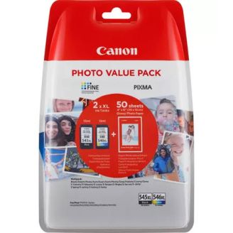 Original High Capacity Canon PG-545XL / CL-546XL Multipack Ink Cartridges