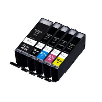 Canon CLI551 Ink Cartridges Replacement (CLI-551 XL & PGI-550 XL) - 5 Pack