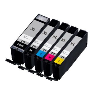 Canon Ink 571 Cartridges Replacements (CLI 571XL & PGI 570XL) - 5 Pack