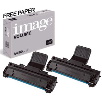 Samsung MLT D1082S Toner Cartridge Replacement with Free Paper - 2 Pack