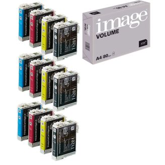 Epson Ink T1285 Multipack Replacement with Free Paper (Fox) - 12 Pack