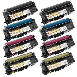 Compatible Brother TN325 BK/C/M/Y - 8 Pack