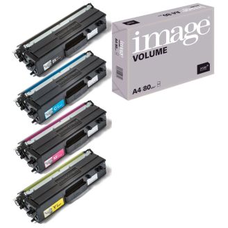Brother TN421 Toner Cartridges Multipack Replacement with Free Paper