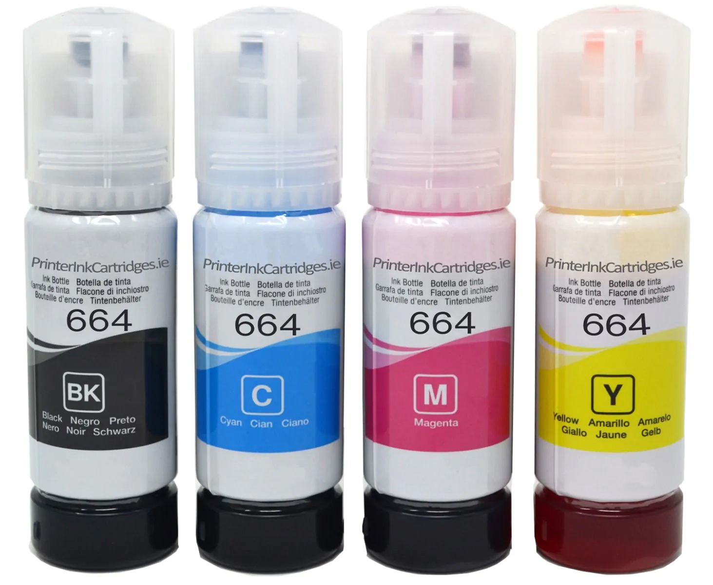 Compatible Compatible Epson 664 Ink Bottles (T6641 / T6642 / T6643 / T6644) - 4 Pack